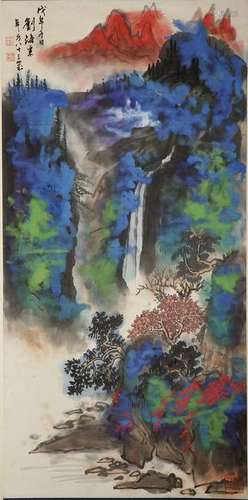 Chinese Scroll Painting of Landscape