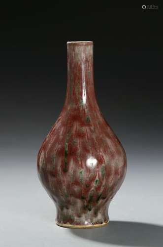 Chinese Peachbloom Bottle Vase