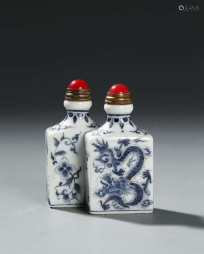 Chinese Blue and White Double Snuff Bottle
