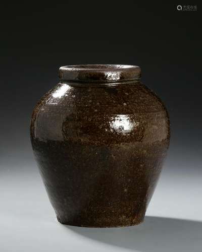 Chinese Brown Glazed Jar