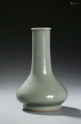 Rare Chinese Lungchuan 'Plum Green' Bottle Vase