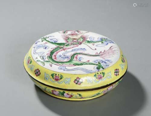Chinese Enameled Box and Cover