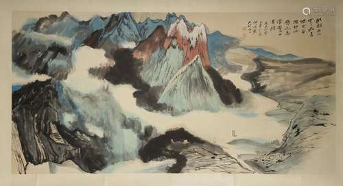 Chinese Scroll Painting of Landscape