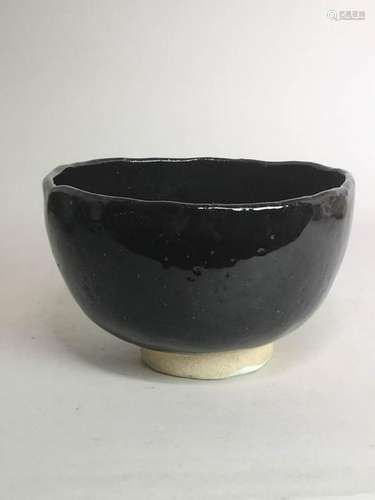 Japanese Chawan Teabowl  - Black Glazed