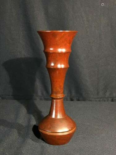Japanese Modern Bronze Vase - Signed