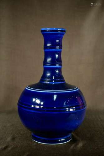 Chinese Blue Monochrome Porcelain Vase