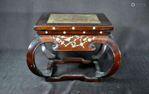 Chinese Hardwood Stand with MOP Inlay