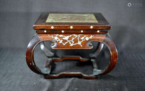 Chinese Hardwood Stand with MOP Inlay