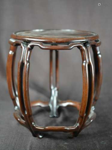 Chinese Rosewood Stand - Stool Shape