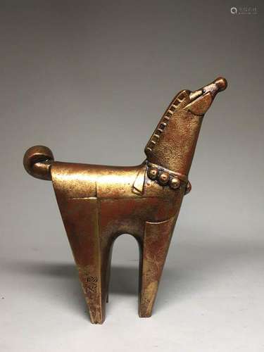 Japanese Modern Bronze Sculpture - Horse