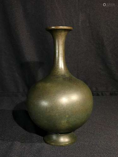 Japanese Modern Bronze Vase - Globular