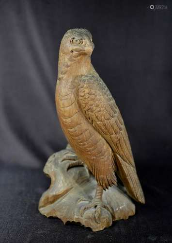 Japanese Carved wood Hawk