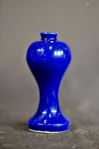 Chinese Cobalt Blue Porcelain Small Vase