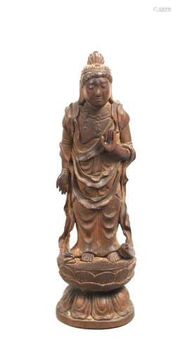 Chinese Boxwood Carving of Kuanyin