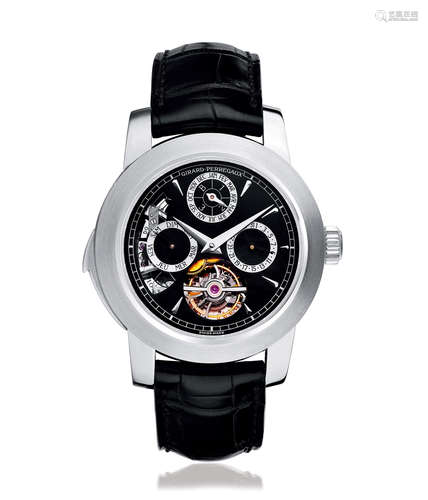 GIRARD-PERREGAUX 芝柏PT950铂金陀飞轮万年历三问腕表