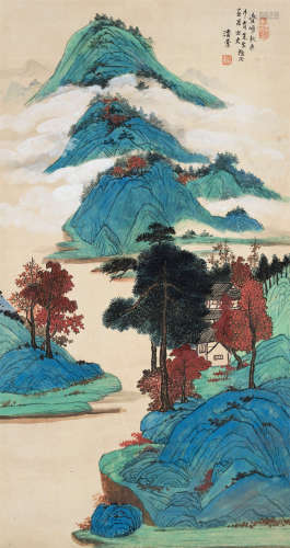 潘素（1915～1992） 叠嶂秋色 立轴 设色绢本
