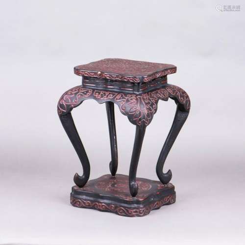 A CHINESE LACQUER STAND