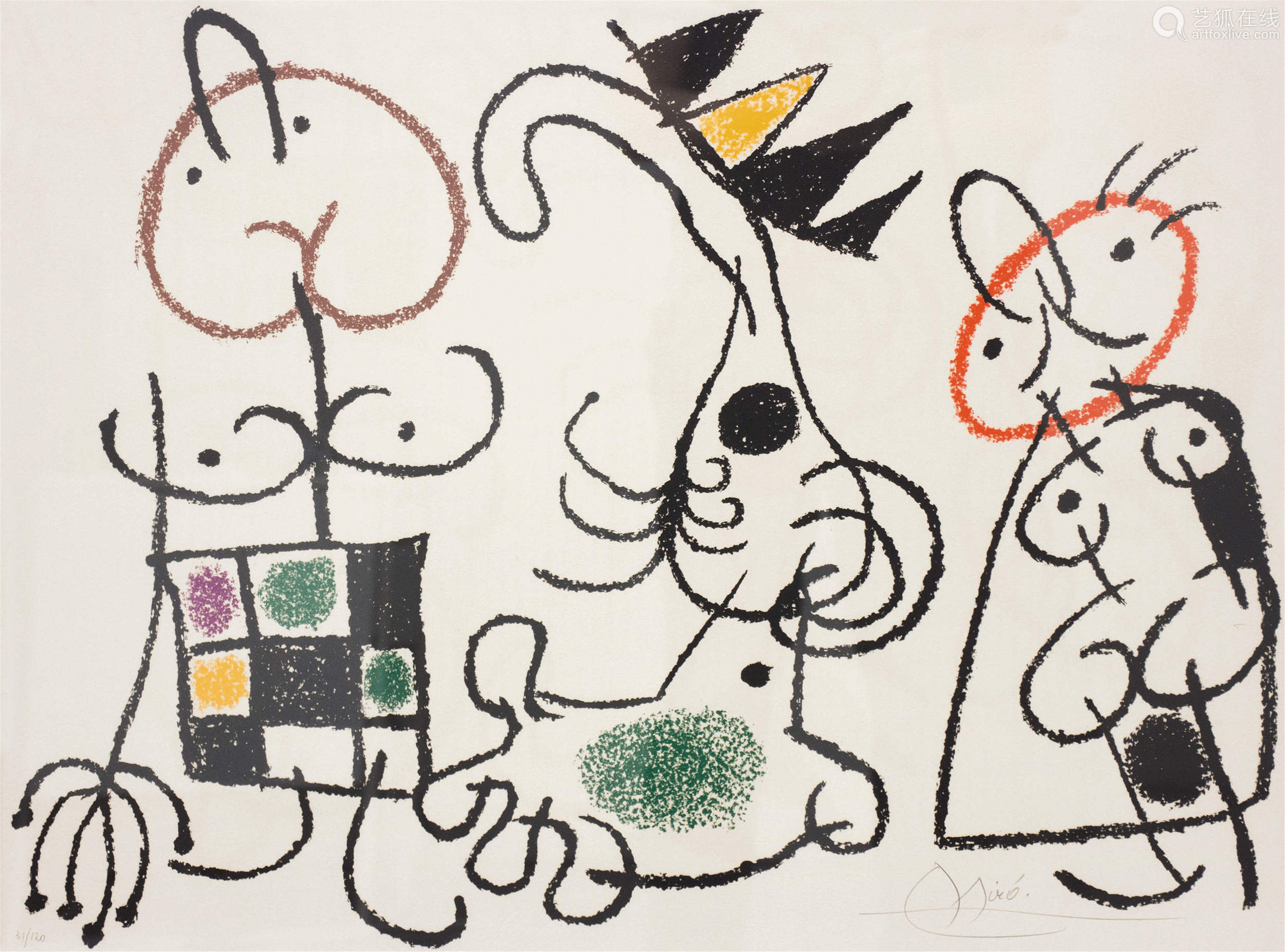 31/120来源意大利私人收藏芳草地当代艺术胡安·米罗 joan miro(1893