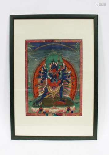 Antique Framed Painted Thangka