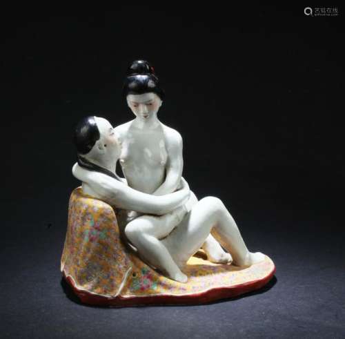 Chinese Porcelain Erotic Figurine