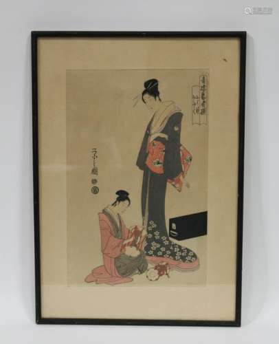 A Framed Japanese Painting