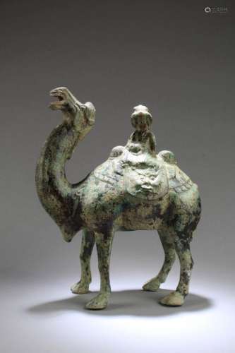 Chinese Bronze Camel Figurine