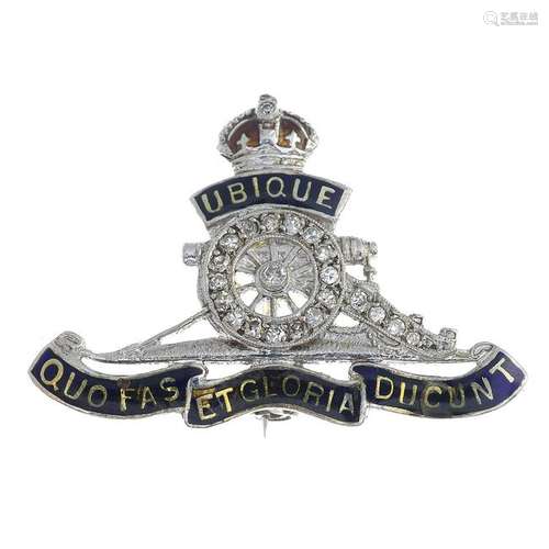 An early 20th century enamel Royal Regiment of