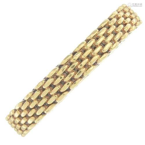 An18ct gold 'Woven' band ring, by Tiffany & Co.Signed T