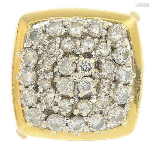 A diamond dress ring.Estimated total diamond weight