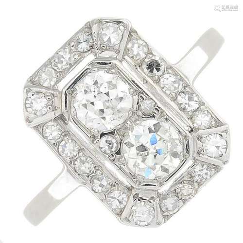 A diamond dress ring.Estimated total diamond weight