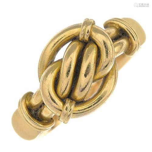 An Edwardian 18ct gold knot ring.Hallmarks for London,