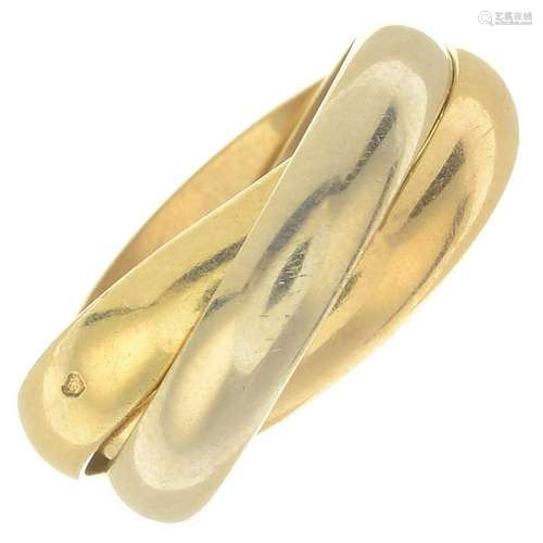 An 18ct gold 'les must de Cartier Trinity' ring, by