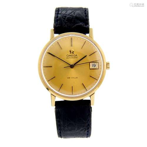 OMEGA - a gentleman's De Ville wrist watch. Yellow