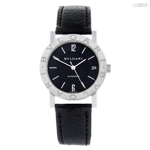 BULGARI - a mid-size Bulgari wrist watch. Stainless