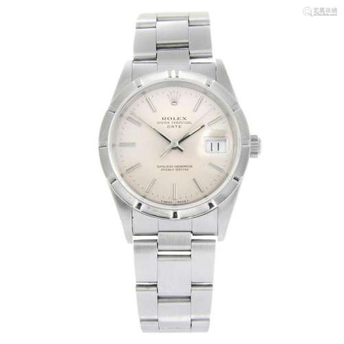 ROLEX - a gentleman's Oyster Perpetual Date bracelet