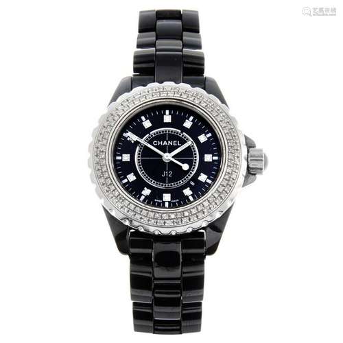 CHANEL - a lady's J12 bracelet watch. Ceramic case with