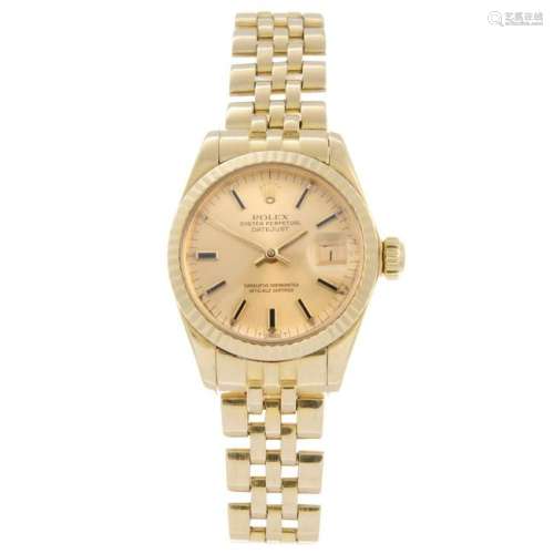 ROLEX - a lady's Oyster Perpetual Datejust bracelet