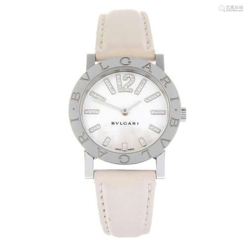 BULGARI - a lady's Bulgari wrist watch. Stainless steel