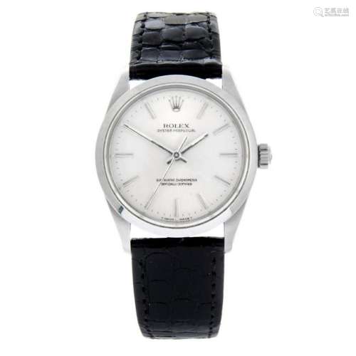ROLEX - a gentleman's Oyster Perpetual wrist watch.
