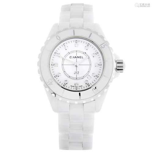 CHANEL - a lady's J12 bracelet watch. Ceramic case with