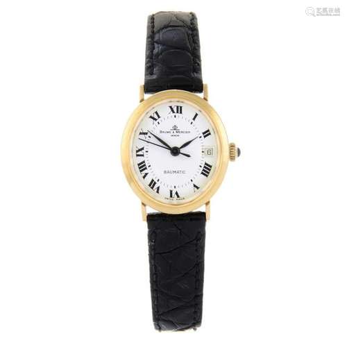 BAUME & MERCIER - a lady's Baumatic wrist watch. 18ct