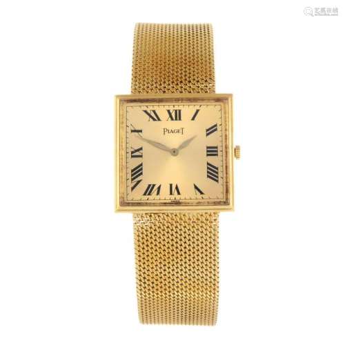PIAGET - a mid-size bracelet watch. 18ct yellow gold