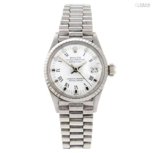 ROLEX - a lady's Oyster Perpetual Datejust bracelet