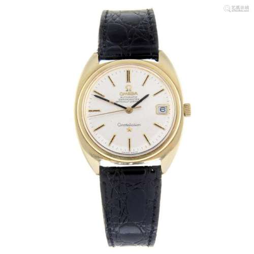 OMEGA - a gentleman's Constellation wrist watch. Gold