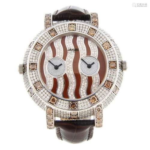 JAHAN - a gentleman's Club wrist watch. White metal