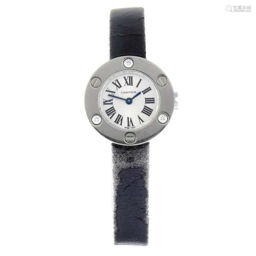 CARTIER - a Love wrist watch. 18ct white gold case with