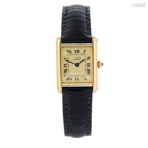 CARTIER - a Must de Cartier Tank Louis wrist watch.