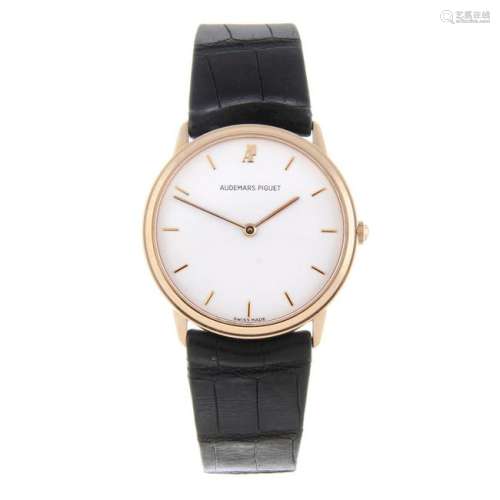 AUDEMARS PIGUET - a gentleman's wrist watch. 18ct rose