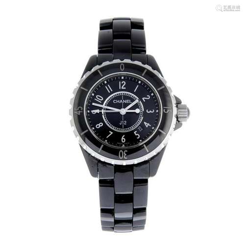 CHANEL - a lady's J12 bracelet watch. Ceramic case with