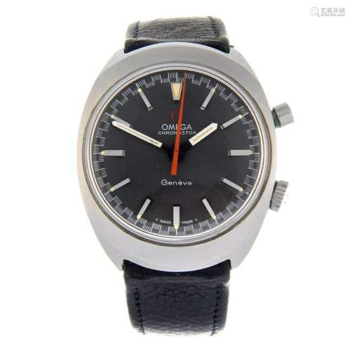 OMEGA - a gentleman's Chronostop wrist watch. Stainless